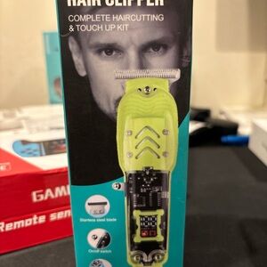 Neon Green Hair Clipper with Stainless Steel Blade